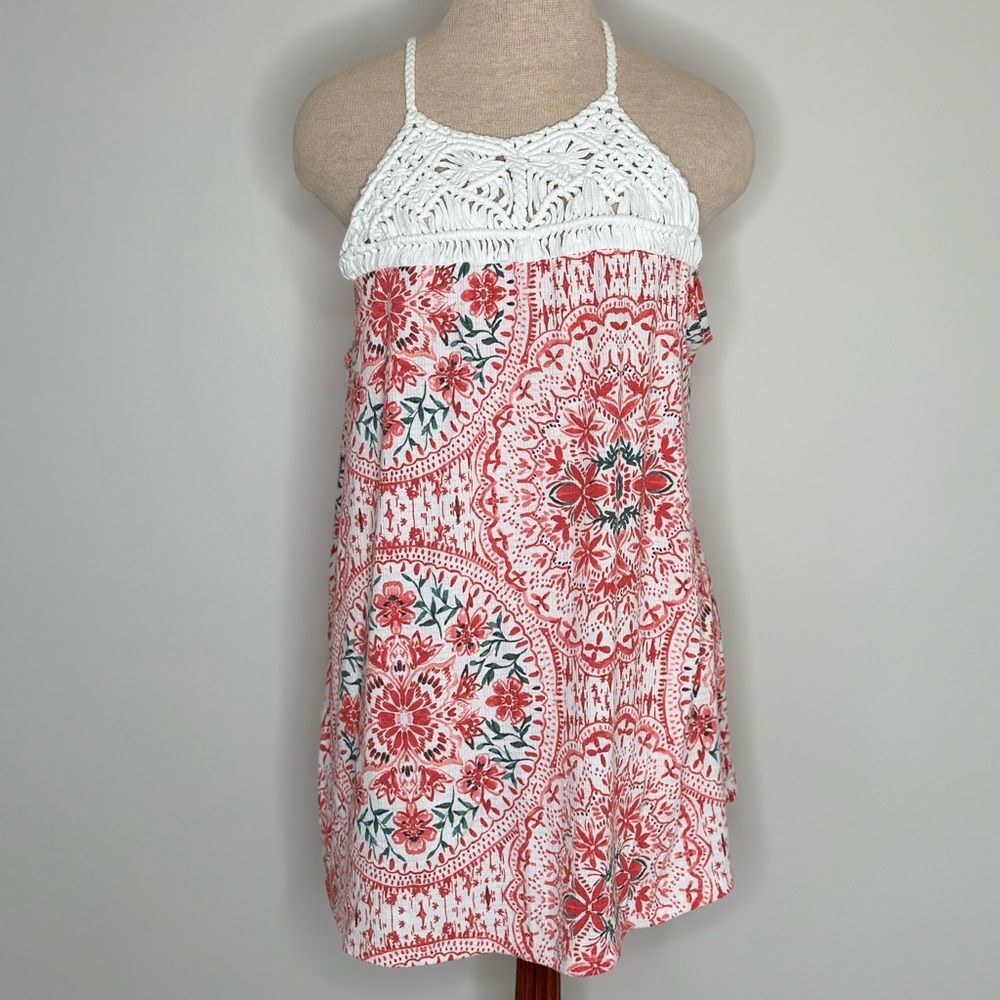 Torrid Women's Knit Macrame Crochet High Neck Tank Size 2 (2X) - Picture 4 of 10